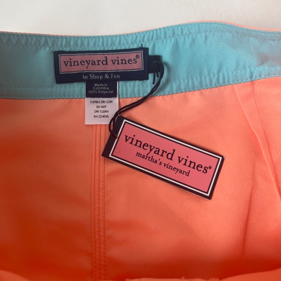 NWT Vineyard Vines Cargo Pocket Drawstring Boat Bright Orange Logo Casual Skirt - Picture 9 of 14